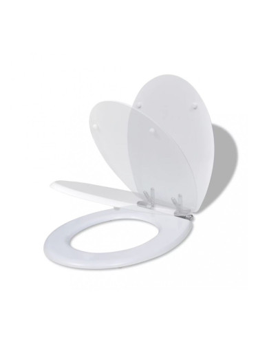 Sonata Тоалетна седалка МДФ капак с плавно затваряне изчистена бяла