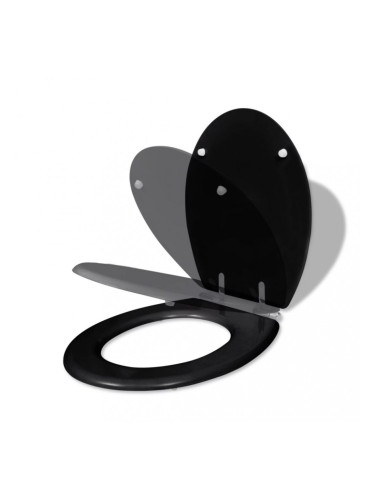 Sonata Тоалетна седалка МДФ капак с плавно затваряне изчистена черна