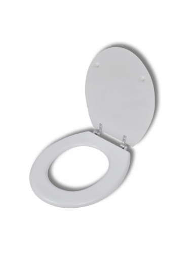 Sonata Тоалетна седалка МДФ капак нормално затваряне изчистена бяла