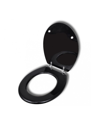 Sonata Тоалетна седалка МДФ капак нормално затваряне изчистена черна