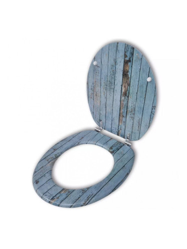 Седалка за тоалетна чиния с капак от MDF, античен дървен дизайн