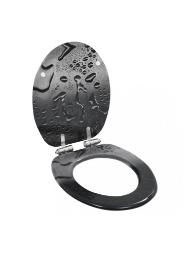 Sonata Тоалетна седалка с плавно затваряне, МДФ капак, водни капки