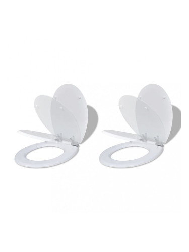 Sonata Тоалетни седалки с плавно затваряне, 2 бр, МДФ, бели