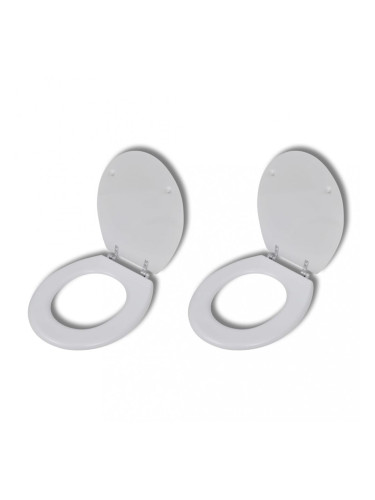 Sonata Тоалетни седалки с нормално затваряне, 2 бр, МДФ, бели