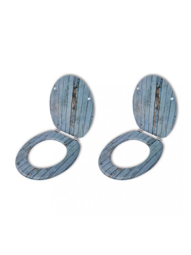 Sonata Тоалетни седалки с нормално затваряне, 2 бр, МДФ, старо дърво