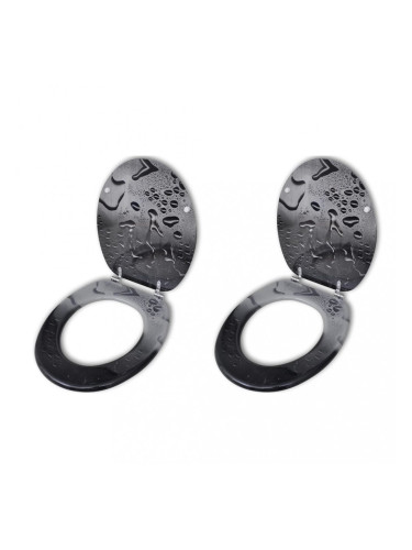 Sonata Тоалетни седалки с нормално затваряне, 2 бр, МДФ, вода