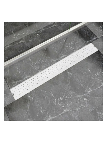 Sonata Линеен душ канал, дизайн "кръгове", 930x140мм, неръждаема стомана