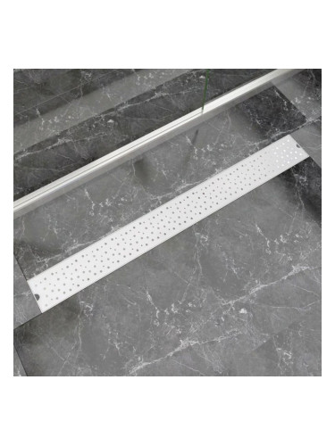 Sonata Линеен душ канал дизайн "кръгове", 1030x140мм, неръждаема стомана