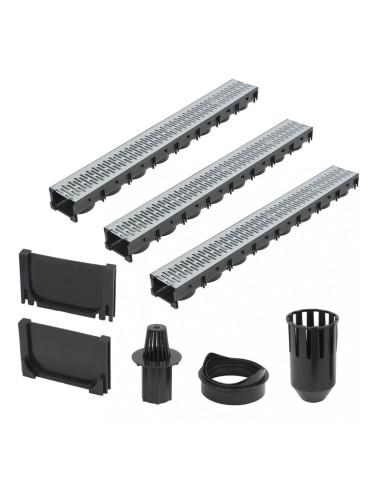 Sonata Дренажни канали, 3 бр, поцинкована стомана, 3 м