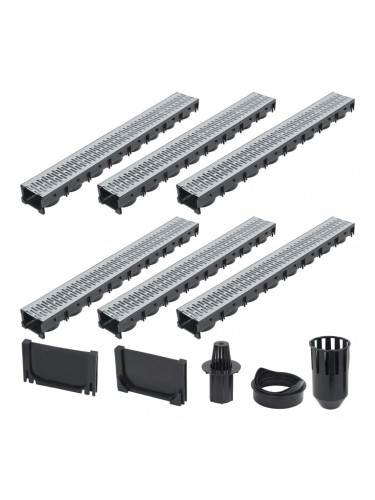 Sonata Дренажни канали, 6 бр, поцинкована стомана, 6 м