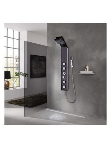 Sonata Система душ панел, кафяво стъкло