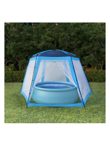 Sonata Палатка за басейн, текстил, 500x433x250 см, синя