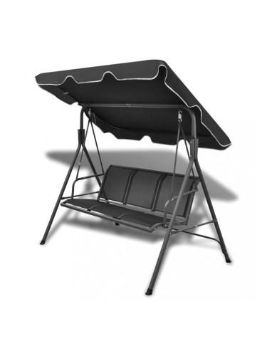 Градинска люлка-пейка, цвят черен