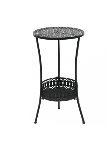 Sonata Бистро маса, винтидж стил, кръгла, метал, 40x70 см, черна