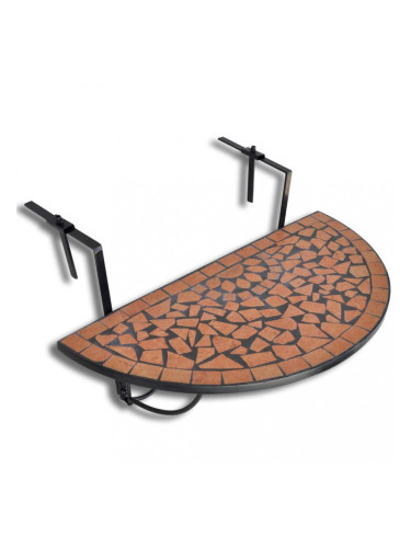 Масичка за закачане на балкон, полукръгла, теракота