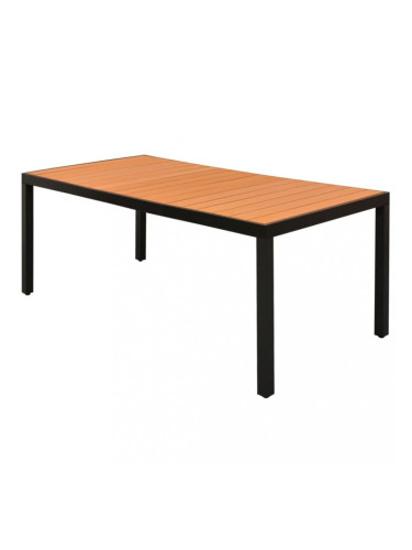 Sonata Градинска трапезна маса, WPC, алуминий, 185x90x74 см, кафява