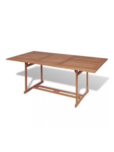 Sonata Градинска правоъгълна трапезна маса, 180x90x75 cм, тиково дърво