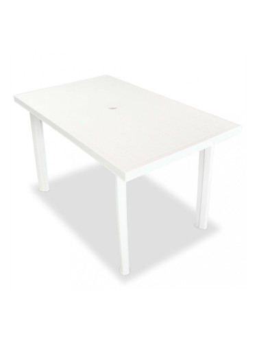 Sonata Градинска маса, 126x76x72 см, пластмаса, бяла