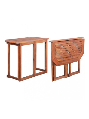 Sonata Балконска маса, акациево дърво масив, 90x50x75 см