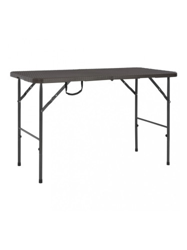 Sonata Сгъваема градинска маса, HDPE, кафява, ратанов вид