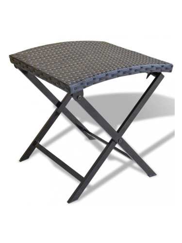 Sonata Сгъваема табуретка, полиратан, черен