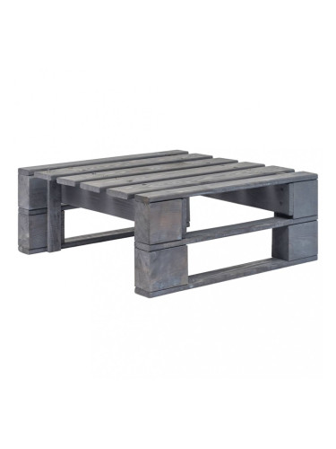 Sonata Градинска табуретка от палети FSC дърво със сива импрегнация