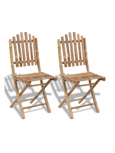 Sonata Сгъваеми градински столове, 2 бр, бамбук