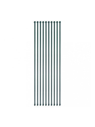 Sonata Градински колове, 10 бр, 1,5 м, метал, зелено