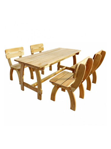 Sonata Градински трапезен комплект, 5 части, импрегниран бор