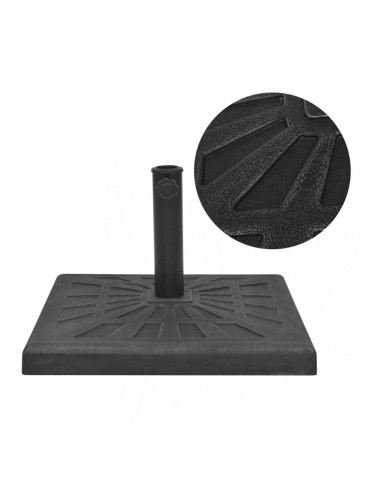 Sonata Основа за чадър, квадратна, смола, черна, 19 кг