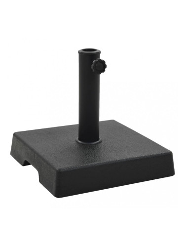 Sonata Основа за чадър, квадратна, полирезин, 8 кг, черна