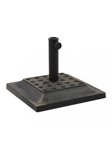 Sonata Основа за чадър, квадратна, полирезин, 12 кг, бронз