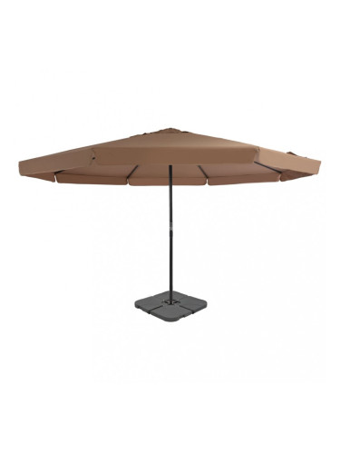 Sonata Градински чадър с преносима основа, таупе