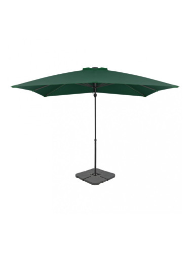 Sonata Градински чадър с преносима основа, зелен