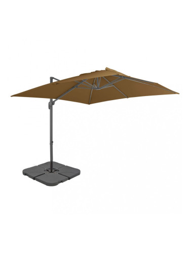 Sonata Градински чадър с преносима основа, таупе