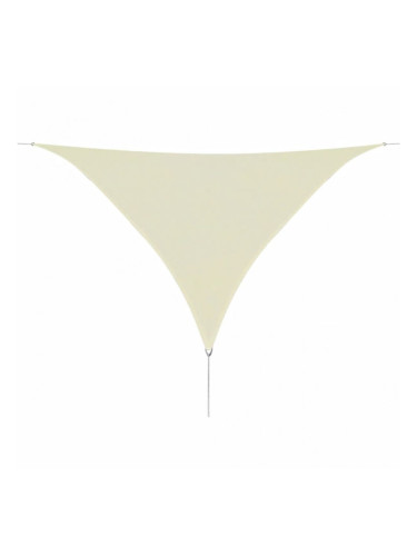Sonata Слънцезащитно платно, HDPE, триъгълно, 5x5x5 м, кремаво