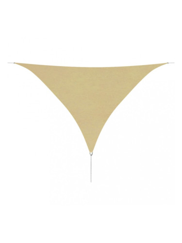 Sonata Слънцезащитно платно, Оксфорд плат, триъгълно, 5x5x5 м, бежово