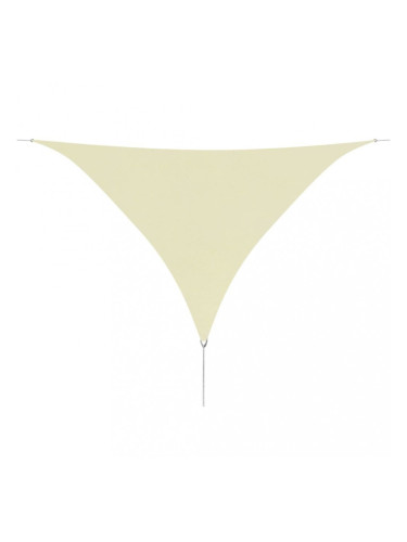 Sonata Слънцезащино платно, Оксфорд плат, триъгълно, кремаво, 5х5х5 м
