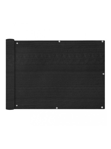 Sonata Балконски екран, HDPE, 75x400 см, антрацитно сиво