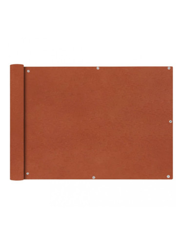 Sonata Балконски екран от оксфорд плат, 75x400 см, цвят теракота