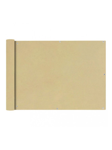 Sonata Балконски екран от оксфорд плат, 75x400 см, бежов