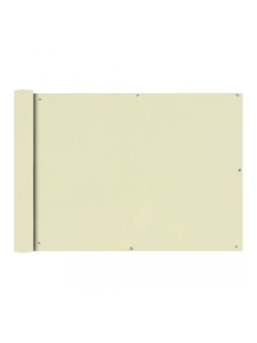 Sonata Балконски екран от оксфорд плат, 75x600 см, кремав