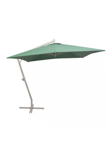 Sonata Висящ чадър за слънце, 300x300 см, алуминиев прът, зелен