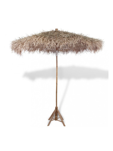 Sonata Бамбуков чадър за слънце с покрив от бананови листа, 210 см