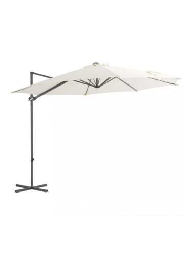 Sonata Градински чадър чупещо рамо и стоманен прът 300 см пясъчен