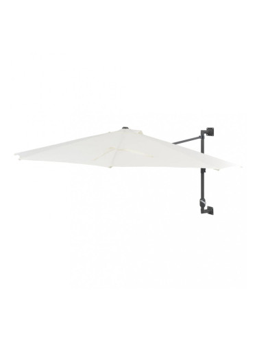 Sonata Чадър за монтаж на стена с метален прът, 300 см, пясъчен