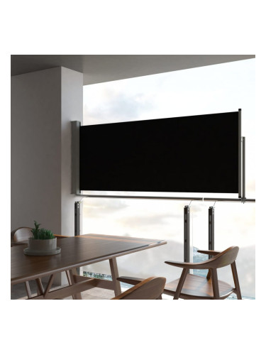 Sonata Прибираща се странична тента, 100х300 см, черна