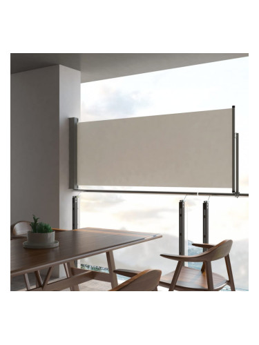 Sonata Прибираща се странична тента, 100х300 см, кремава