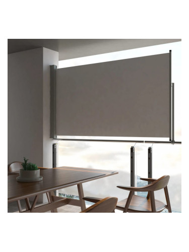 Sonata Прибираща се дворна странична тента, 140х300 см, сива