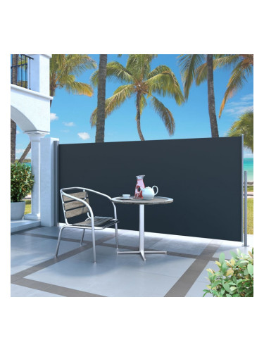 Sonata Прибираща се странична тента, 140х300 см, черна